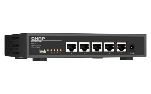 792_1733471899_QSW-3205-5T-4- QNAP switch QSW-3205-5T (5x 10GbE port, pasiv. chlazení, podpora 100M/ 1G/ 2,5G / 5G a 10G)
