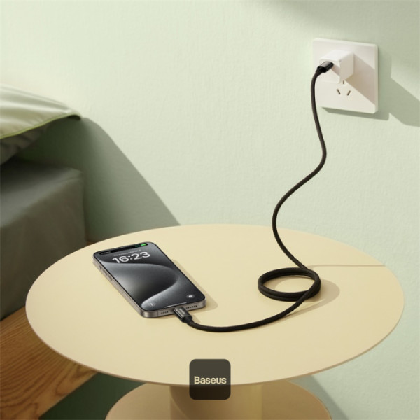 8-177 Baseus datový magnetický kabel Tungsten Gold USB-C/USB-C 1m 100W černý