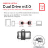 80-56-15902-256G_SDDD3_G46 SanDisk Ultra Dual Drive M3/256GB/USB 3.0/Micro USB + USB-A