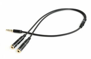 841_s GEMBIRD 3,5 mm jack audio+microphone redukce, 20 cm, 2xF/M, 4pin