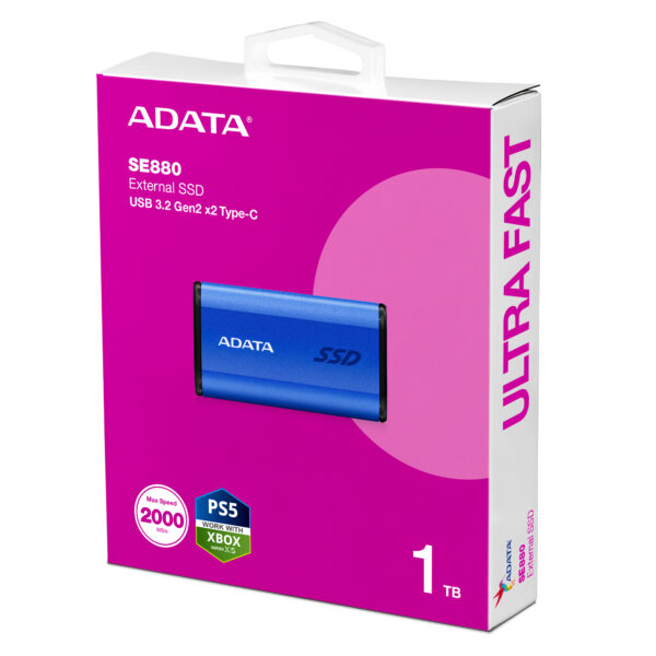 880p1000 ADATA Elite SE880/1TB/SSD/Externí/Modrá/5R