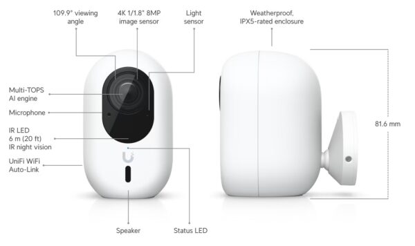 Ubiquiti UVC-G6-INS-W - UniFi Protect G6 Instant, bílá