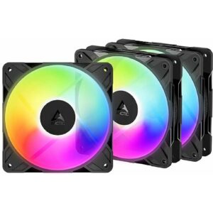 8c5e523f-16e6-4272-b4bb-bc0966c15bf7_s ARCTIC P12 Pro Reverse A-RGB (3pack) 120mm Case Fan with A-RGB - Reverse Impeller Design - FDB beari