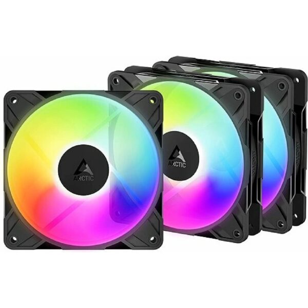 8c5e523f-16e6-4272-b4bb-bc0966c15bf7_s ARCTIC P12 Pro Reverse A-RGB (3pack) 120mm Case Fan with A-RGB - Reverse Impeller Design - FDB beari