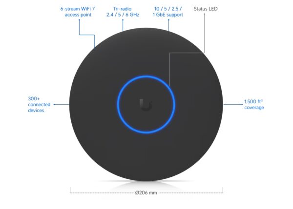 Ubiquiti U7-Pro-XG-B, UniFi AP U7 Pro XG, černá
