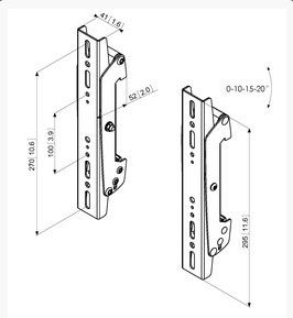 9870075380x Vogel´s Svislá ramena Connect -it PFS 3302, 270 mm