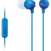 SONY sluchátka MDR-EX15AP, handsfree, modré