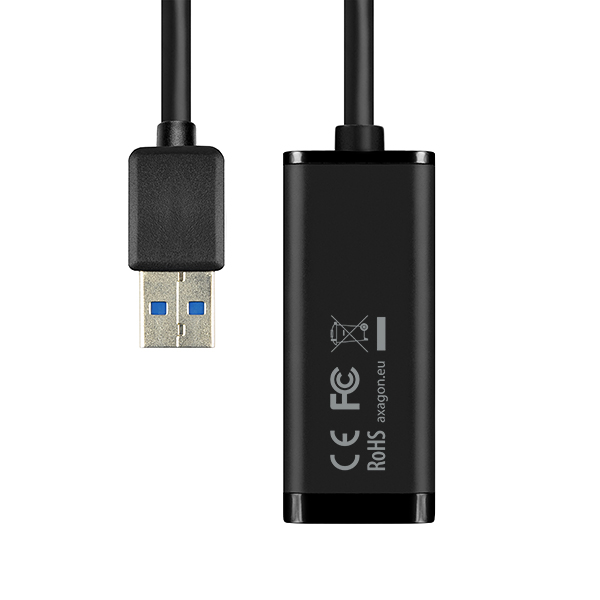 ADE-SR-03_spodek_BEZ-600 AXAGON ADE-SR, USB-A 3.2 Gen 1 - Gigabit Ethernet síťová karta, auto instal, černá