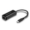 ADE-SRC-01_front-600 AXAGON ADE-SRC, USB-C 3.2 Gen 1 - Gigabit Ethernet síťová karta, auto instal, černá