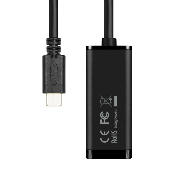 ADE-SRC-03_spodek-600 AXAGON ADE-SRC, USB-C 3.2 Gen 1 - Gigabit Ethernet síťová karta, auto instal, černá