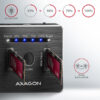 AXAGON ADSA-M2C, USB-C 3.2 Gen 2 -  2x M.2 NVMe SSD CLONE MASTER dokovací stanice