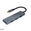 AKASA - externí USB hub - USB typ-C na 4 x USB 3.0