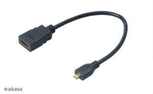 AK-CBHD09-25BK_f00 AKASA - HDMI na mikro HDMI adaptér - 25 cm