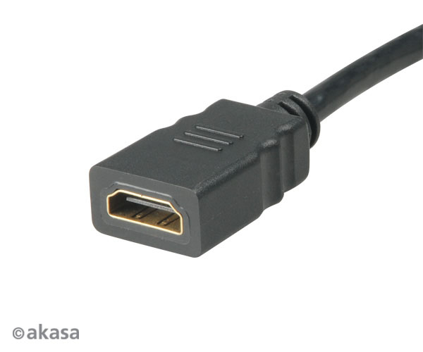 AK-CBHD10-25BK_g01 AKASA - HDMI na mini HDMI adaptér - 25 cm