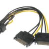 AKASA - SATA power na 6+2-pin PCIe adaptér