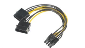 AKASA - 4-pin Molex na 6+2-pin PCIe adaptér