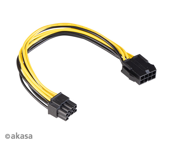 AKASA - 12V ATX 8-Pin na PCIe 6+2 pin adaptér