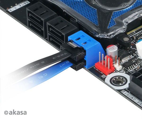 AKASA - Proslim - Sata kabel - 50 cm