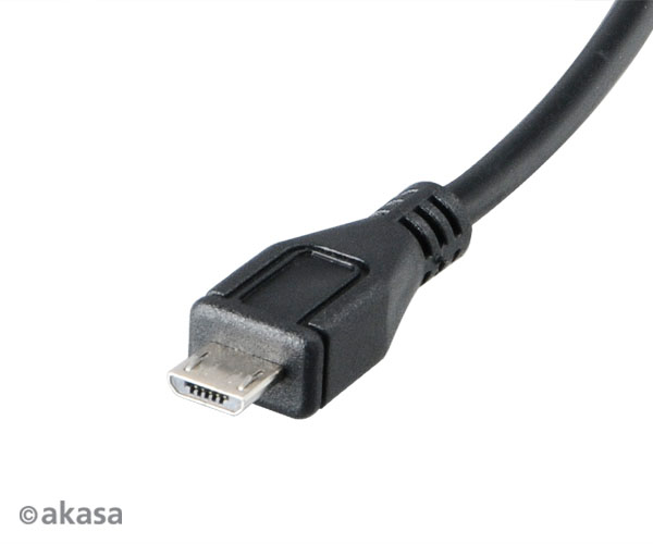 AKASA - USB kabel OTG - mikro USBna USB - 15 cm