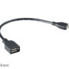 AKASA - USB kabel OTG - mikro USBna USB - 15 cm
