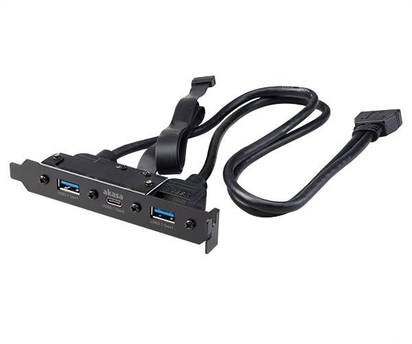 AK-CBUB52-50BK_g01 AKASA - USB 3.1 gen 2 typ C a 2xTyp A 3.0 záslepka
