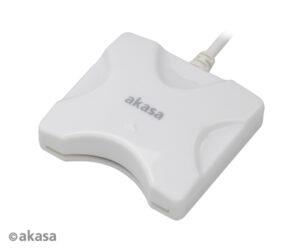 AK-CR-03WHV2_g01_s AKASA externí čtečka Smart karet - bílá