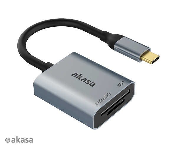 AK-CR-10BK_g01_s AKASA USB 3.2 Type-C Dual čtečka karet