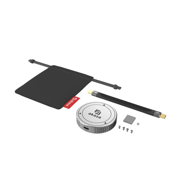 AK-ENU3M2-08_c01 AKASA M.2 PCIe NVMe SSD Alu kryt 10GB/s magnetický