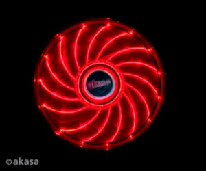 AK-FN091_RD_1 přídavný ventilátor Akasa Vegas LED 12 cm červená