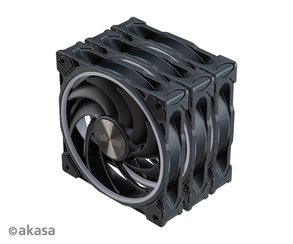 AK-FN108-KT03_g02 přídavný ventilátor Akasa SOHO AR LED 12 cm RGB 3 ks
