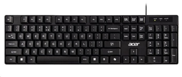 Acer AKW100/Drátové USB-A/CZ-SK layout/Černá