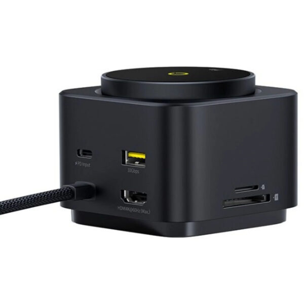 Baseus Nabíjecí stanice MagPro 7v1 s bezdrátovým nabíjením 15W cosmic black