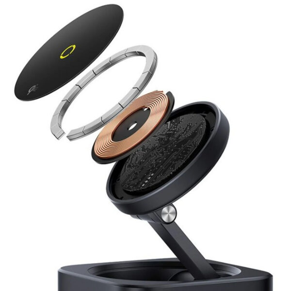 Baseus Nabíjecí stanice MagPro 7v1 s bezdrátovým nabíjením 15W cosmic black