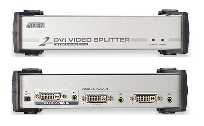 Aten-VS162-DVI-2Port-Split-PIC_s ATEN Video rozbočovač 1 PC - 2 DVI + audio