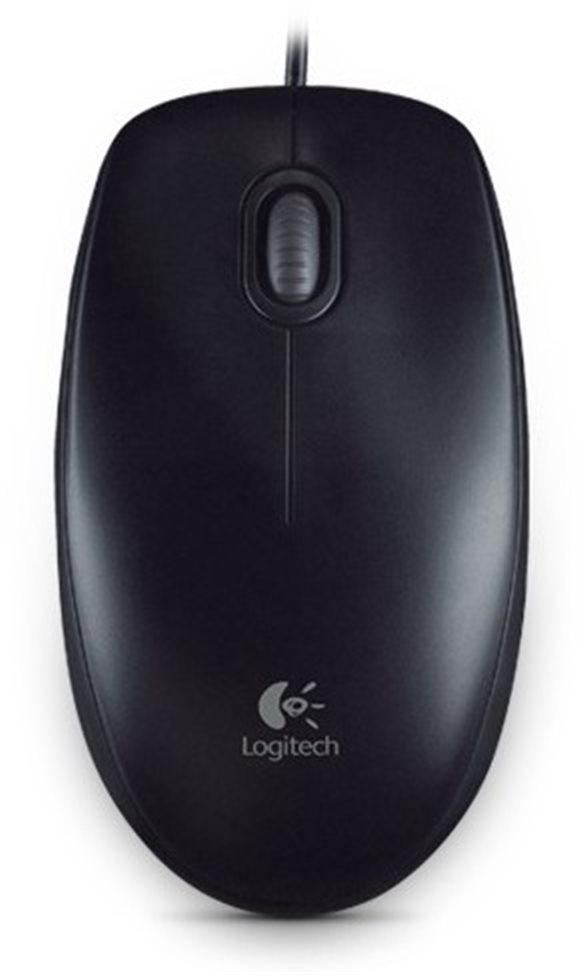 B100-2 Logitech B100/Kancelářská/Optická/800 DPI/Drátová USB/Černá
