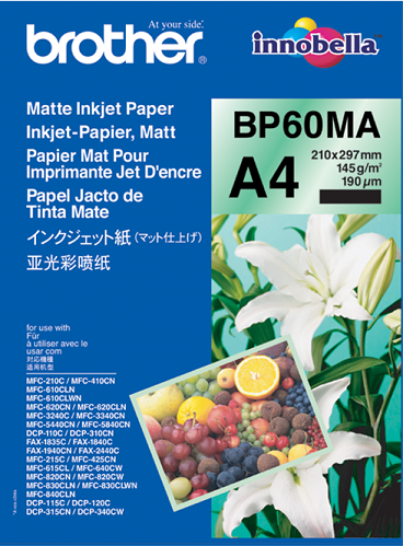 BP60MA_s BP60MA, 25 listů, inkoustový papír Brother, matný, 145 g