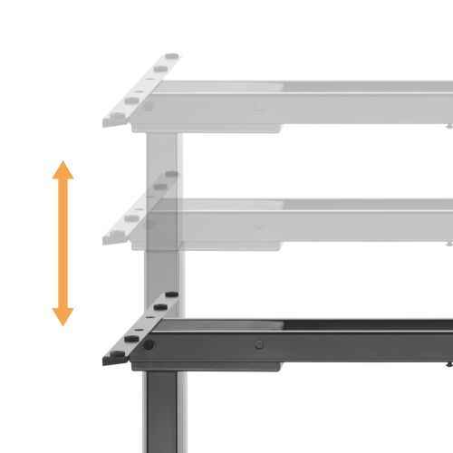 Výškově stavitelná stolová podnož Brateck M08-23DE 2 motory rozsah 620-1280 mm nosnost 100 kg
