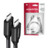 BUCM3-CMxxAB-06_all-600-3 AXAGON BUCM3-CM30AB, SPEED kabel USB-C <-> USB-C, 3m, USB 3.2 Gen 1, PD 60W 3A, ALU, oplet, černý
