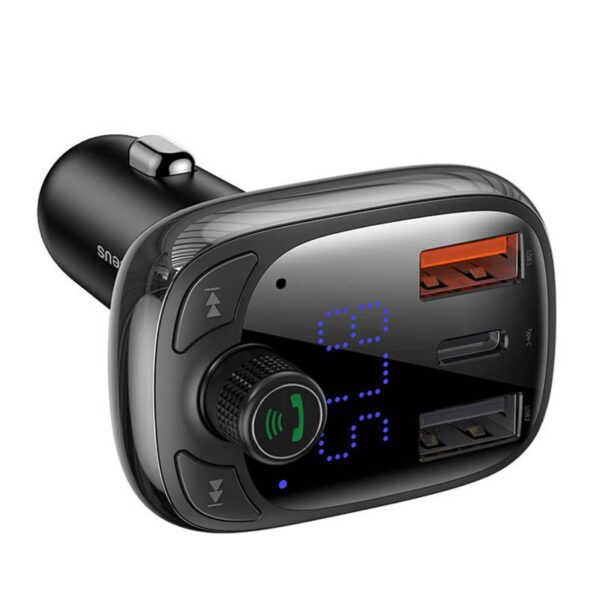 Baseus-S-13_2 Baseus Bluetooth FM Transmiter S13 T-shaped černý