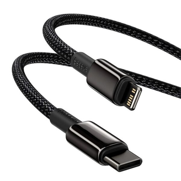 Baseus-USB-Type-C-cable-Lightning-Fast-Charging-Power-Delivery2 Baseus Datový kabel Tungsten Gold PD 20W 2m USB-C/Lightning černý