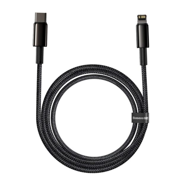 Baseus-USB-Type-C-cable-Lightning-Fast-Charging-Power-Delivery3 Baseus Datový kabel Tungsten Gold PD 20W 2m USB-C/Lightning černý