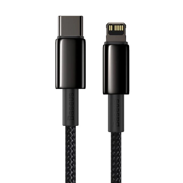 Baseus-USB-Type-C-cable-Lightning-Fast-Charging-Power-Delivery6 Baseus Datový kabel Tungsten Gold PD 20W 2m USB-C/Lightning černý