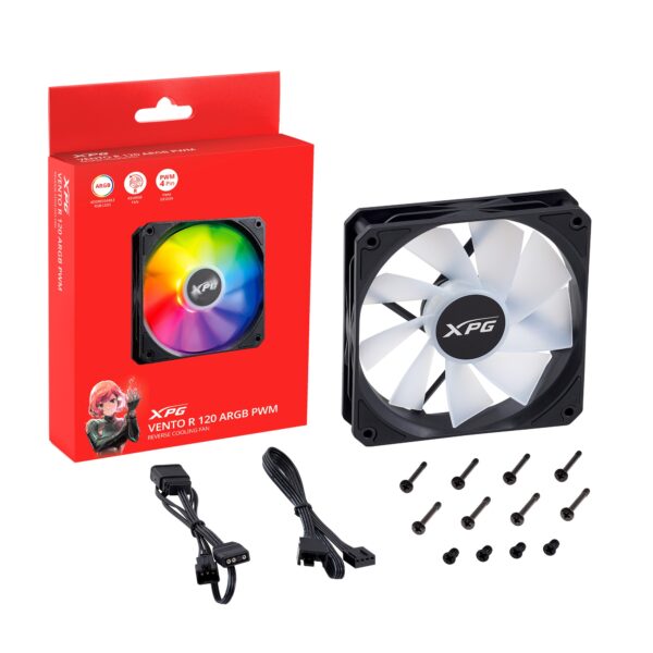 Bp Adata XPG Vento R 120mm fan RGB černý PWM