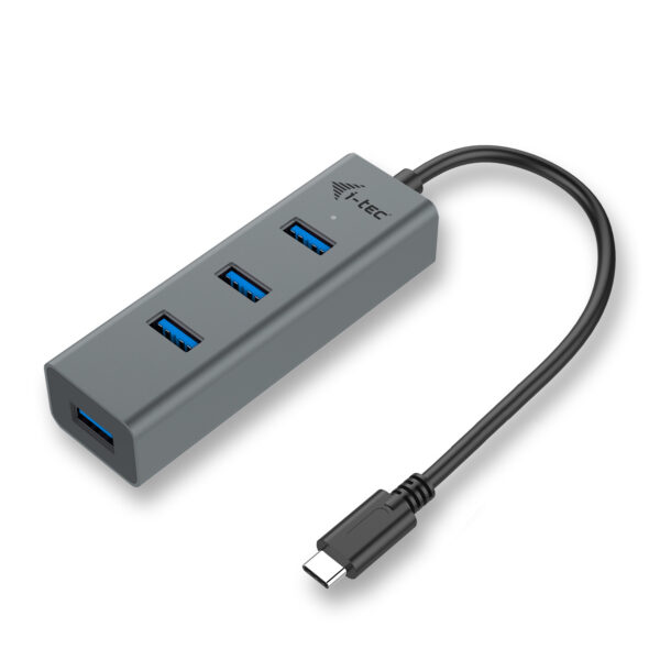 C31HUBMETAL403_01_s i-tec USB-C Metal 4-portový HUB, 4x USB 3.0