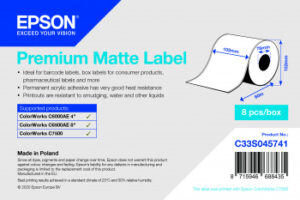 C33S045741-1 Premium Matte Label Cont.R, 102mm x 60m