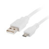 LANBERG Kabel USB 2.0 AM/Micro, 1m, bílý