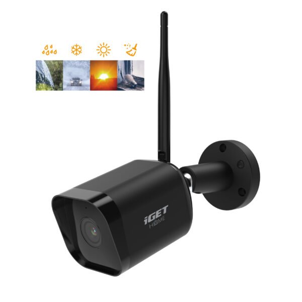 CS6_008 iGET HOME Camera CS6 Black - WiFi IP FullHD 1080p kamera, noční vidění, dvoucestné audio, IP65