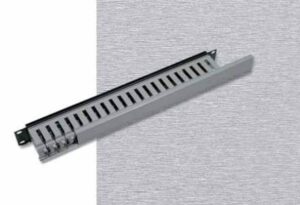 CSRAB-VPX2_snimek Vyvazovací panel 1U 19" jednostranná plastová lišta šedo-černá