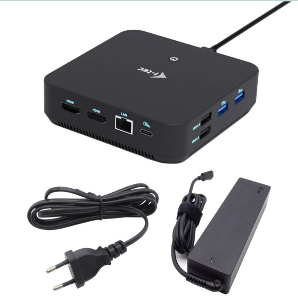Clipboard01e_s-1 i-tec USB-C DP Dual HDMI Docking Station, Power Delivery 100W + i-tec Universal Charger 100W