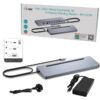 i-tec USB-C Metal Ergonomic 3x 4K Display Docking Station, PD100W + i-tec Universal Charger 100W